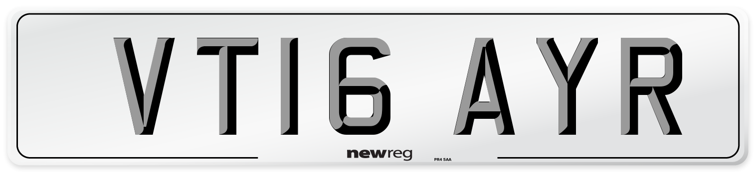 VT16 AYR Number Plate from New Reg